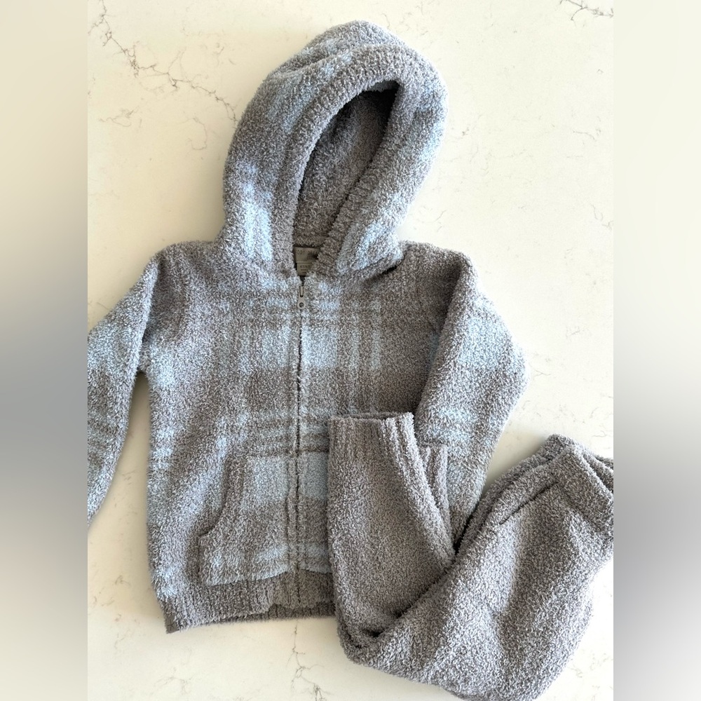 Barefoot Dreams Toddler Boys Zip Up Sweater Set Sz 4T/5T - Picture 2 of 14